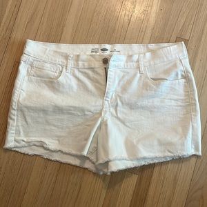 Old Navy semi fitted white jean shorts